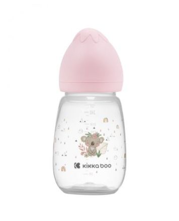Kikkaboo Jingle Jungle полипропиленово шише за момиче 3м+ 260мл