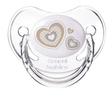 Canpol Бебешка силиконова залъгалка Newborn baby симетрична 0-6 м бял