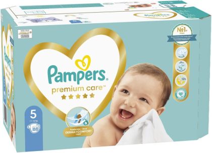 Pampers Premium Care 5 размер пелени кашон 88 бр