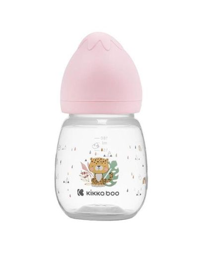 Kikkaboo Savanna полипропиленово шише за момиче 0м+ 180мл