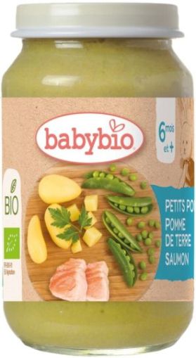 Babybio  зеленчуково пюре със Сьомга 6м+