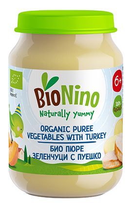 Bionino Био пюре пуешко със зеленчуци 6м+