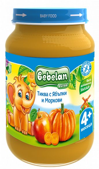 Bebelan Тиква с Ябълки и Моркови пюре 4м+