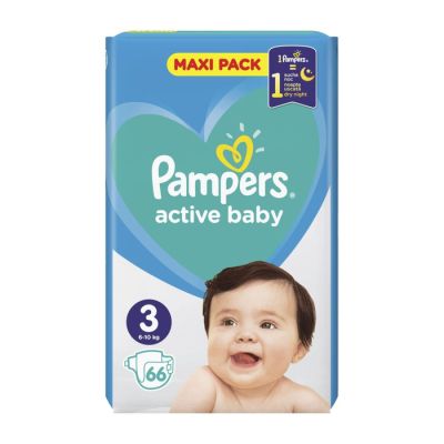 Pampers 3 размер пелени Active Baby VPP 66бр