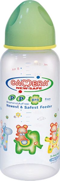 Camera бебешко шише PP зелено 240 мл