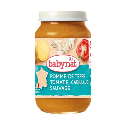 Babybio  зеленчуково пюре с дива треска 6м+