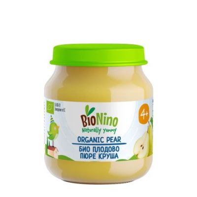 Bionino био плодово пюре Круша 4м+